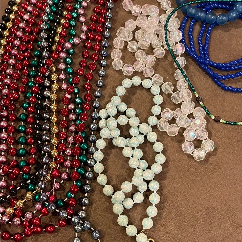 Multicolor Girls Beaded Necklace and Bracelet Set
